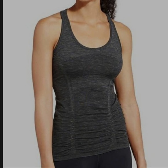 Athleta Space Gray Speedlight Seamless Racer Back Tank EUC Womens Large